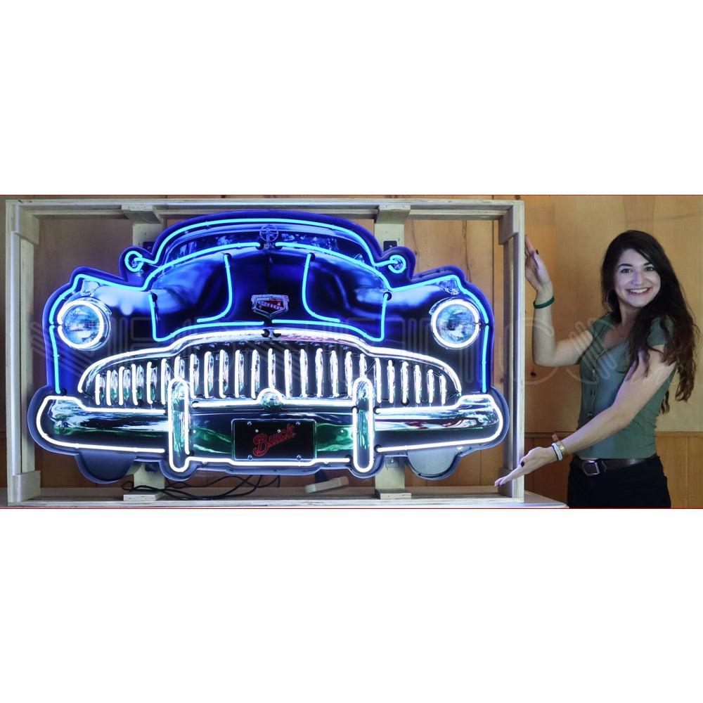 Buick Roadmaster Grille Neon Sign in Steel Can-Neon Signs-Grease Monkey Garage