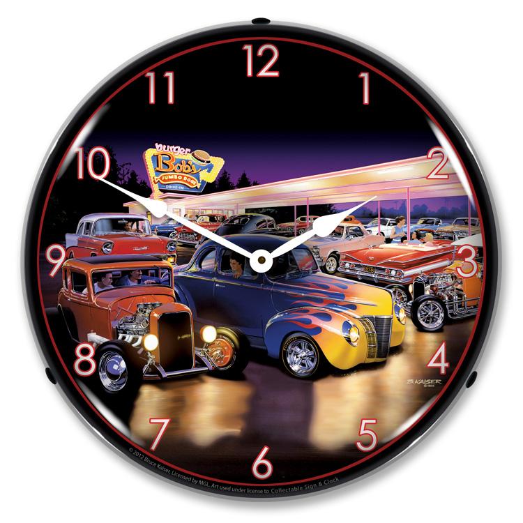 Burger Bobs LED Clock-LED Clocks-Grease Monkey Garage