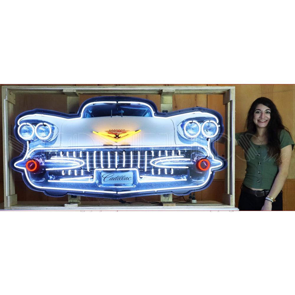 Cadillac Grille Neon Sign in Steel Can-Neon Signs-Grease Monkey Garage