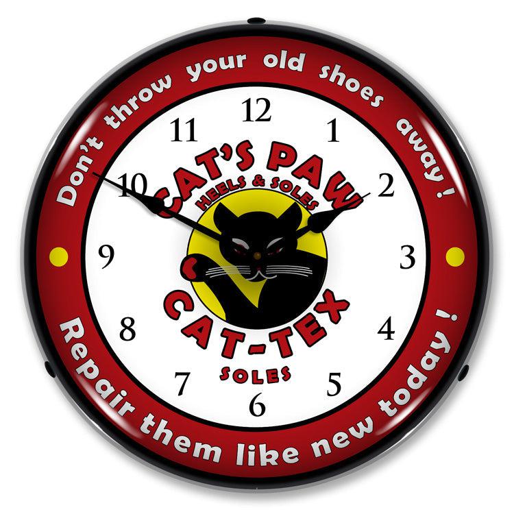 Cats Paw Backlit LED Clock-LED Clocks-Grease Monkey Garage