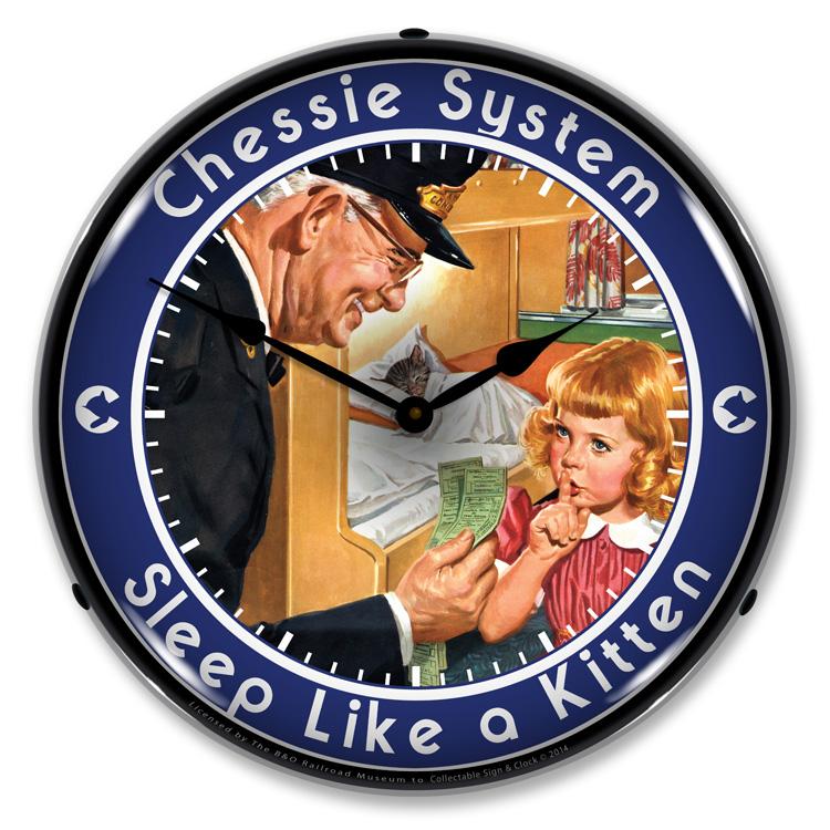 Chessie Sleep Like a Kitten LED Clock-LED Clocks-Grease Monkey Garage