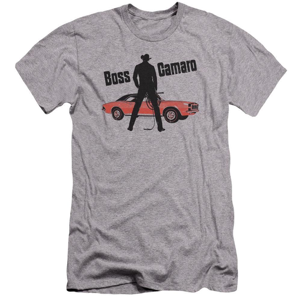 Chevrolet Boss Camaro Premium Slim Fit Short-Sleeve T-Shirt-Grease Monkey Garage