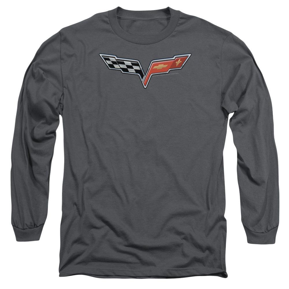 Chevrolet Corvette Medallion Long-Sleeve T-Shirt-Grease Monkey Garage