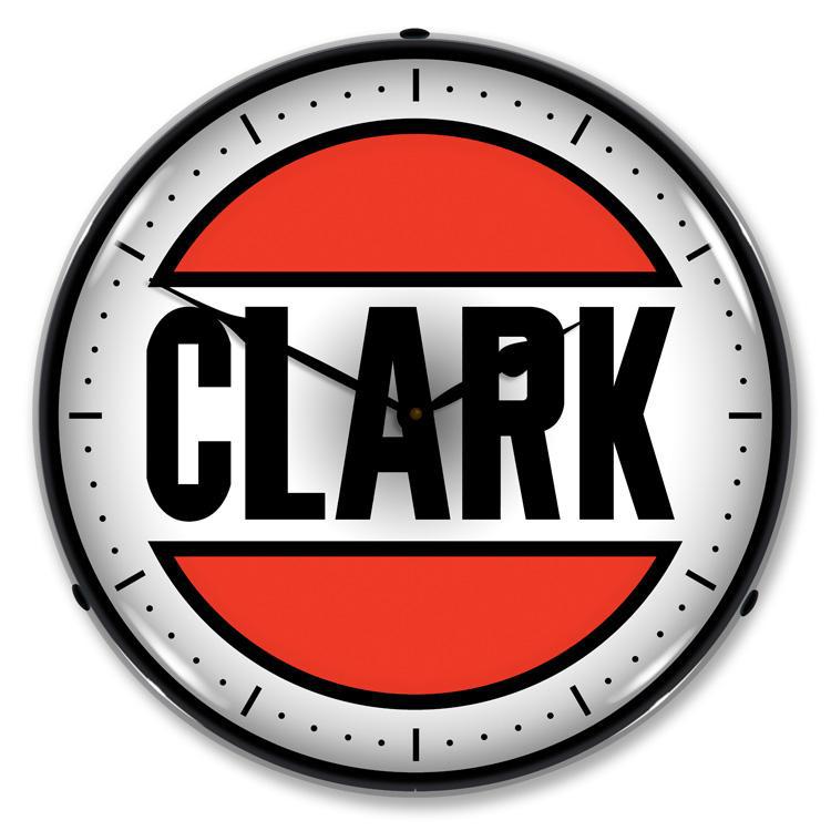 Clark Gas Backlit LED Clock-LED Clocks-Grease Monkey Garage