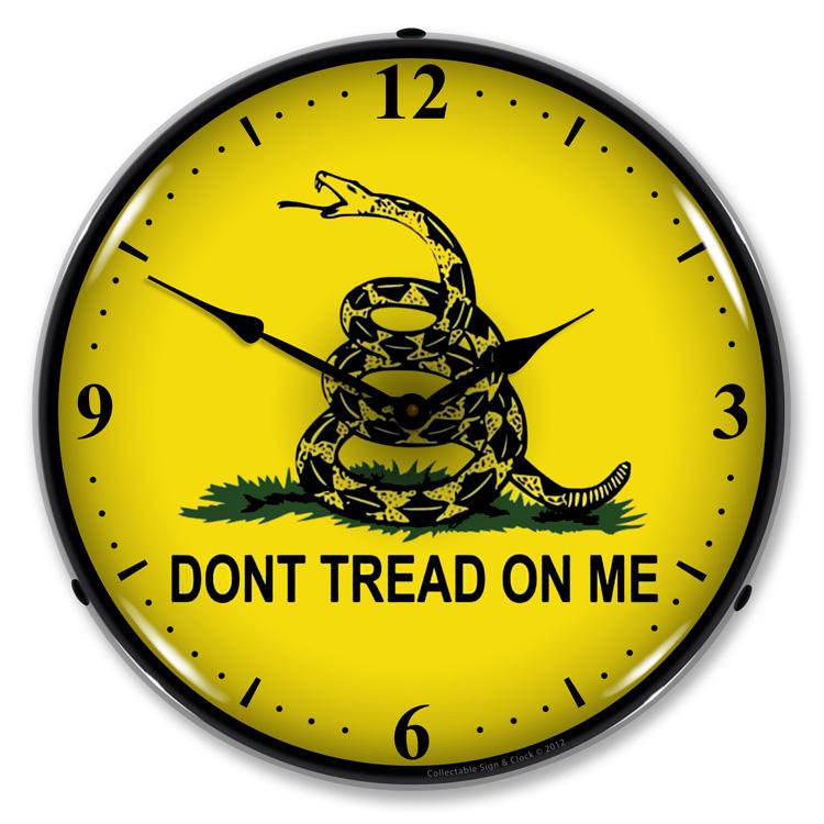 Don't Tread On Me LED Clock-LED Clocks-Grease Monkey Garage