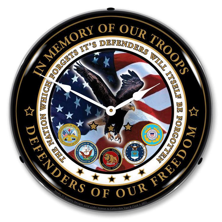 Fallen Heroes LED Clock-LED Clocks-Grease Monkey Garage