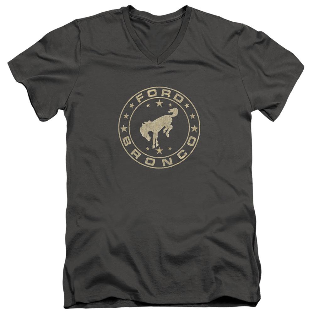 Ford Bronco Vintage Star Bronco Short-Sleeve V-Neck T-Shirt-Grease Monkey Garage