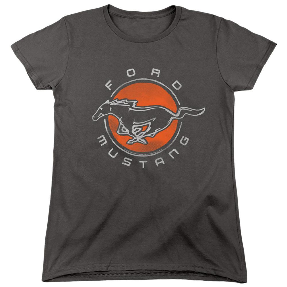 Ford Mustang Circle Women's Short-Sleeve T-Shirt-Grease Monkey Garage