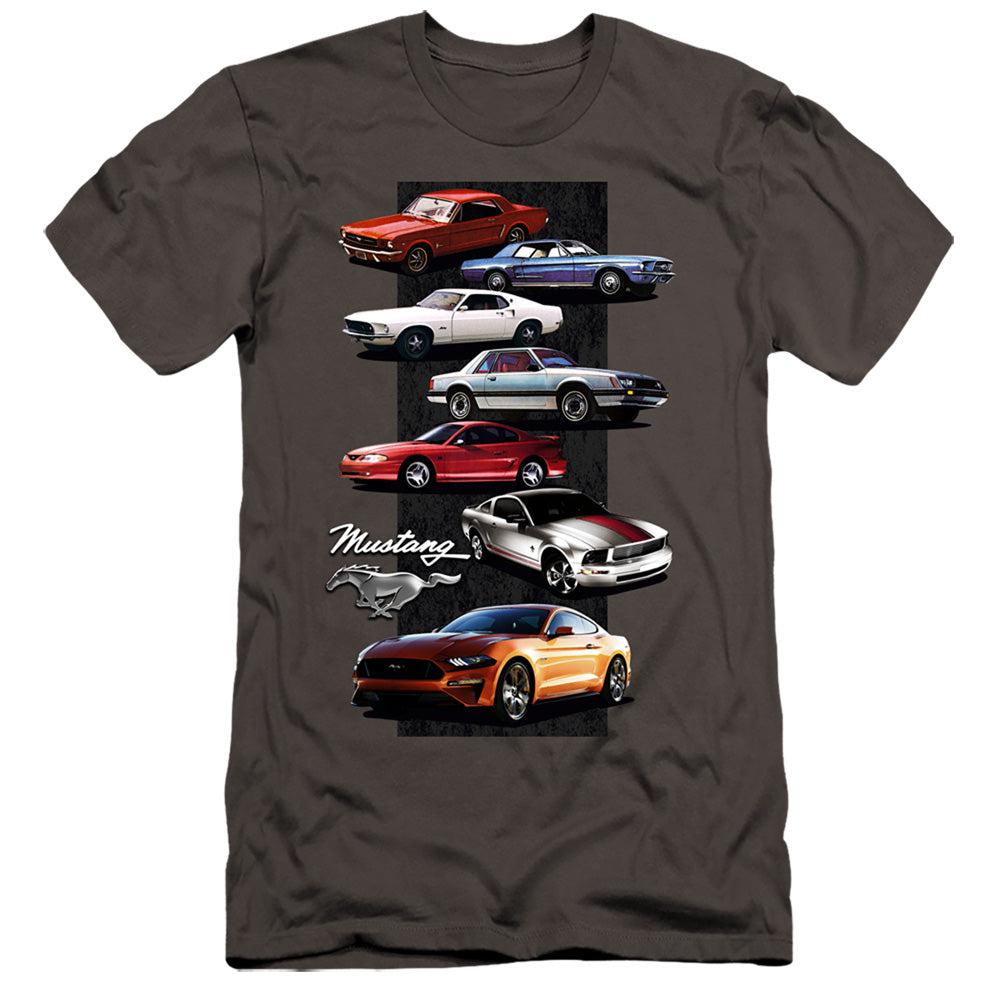 Ford Mustang Stack Short-Sleeve T-Shirt-Grease Monkey Garage