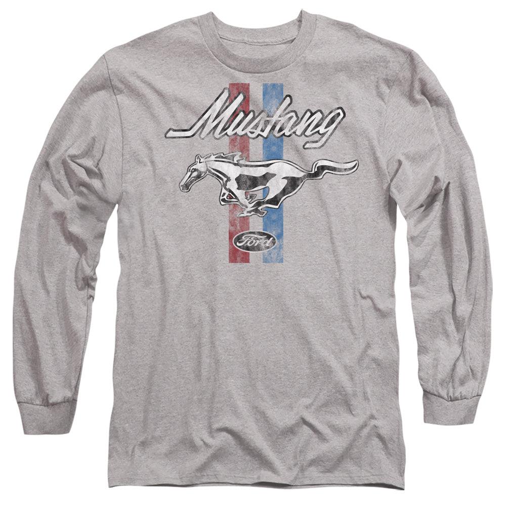 Ford Mustang Tribar Logo Long-Sleeve T-Shirt-Grease Monkey Garage