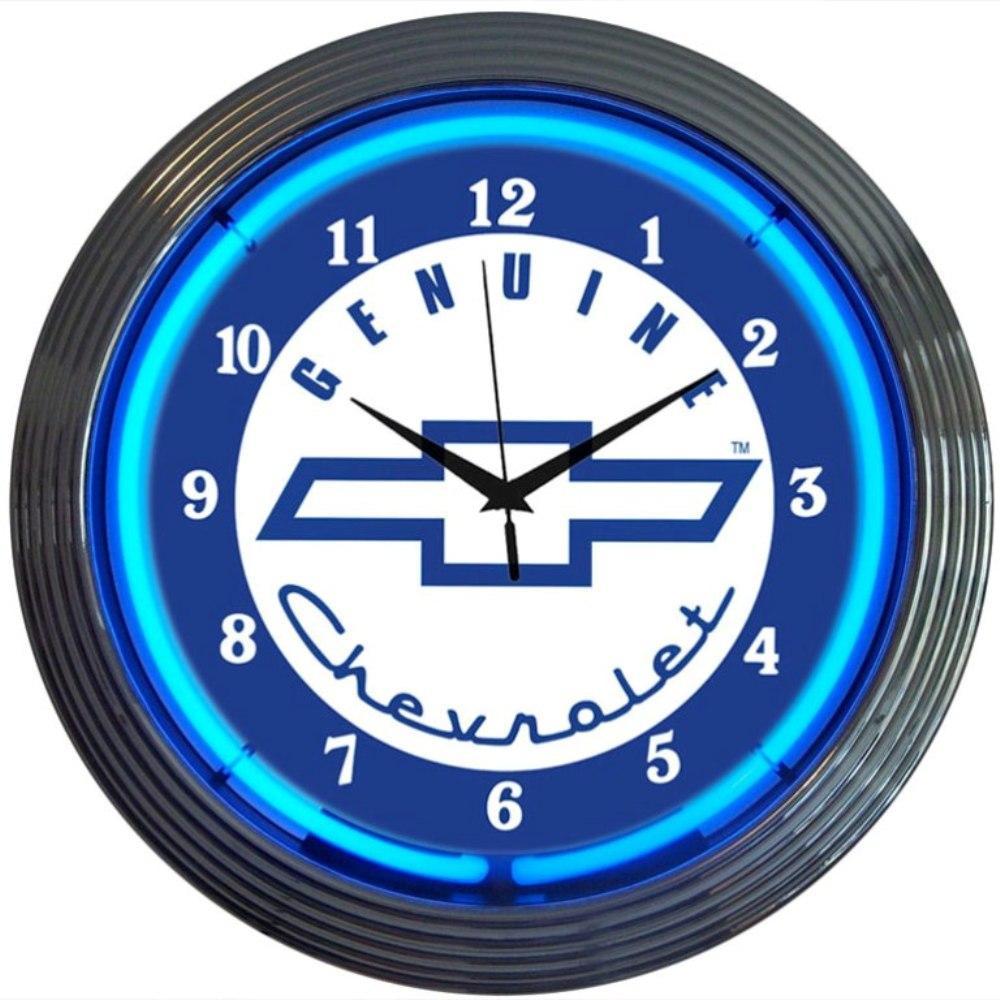 Genuine Chevrolet Neon Clock-Clocks-Grease Monkey Garage