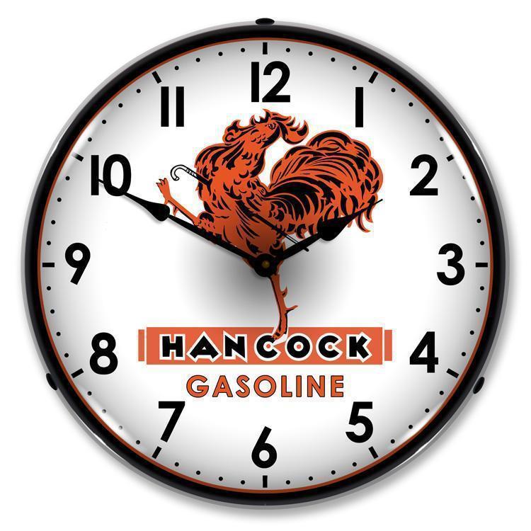 Hancock Gas Backlit LED Clock-LED Clocks-Grease Monkey Garage