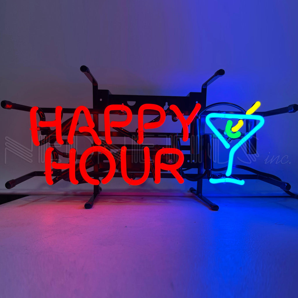 Happy Hour Junior Neon Sign-Neon Signs-Grease Monkey Garage