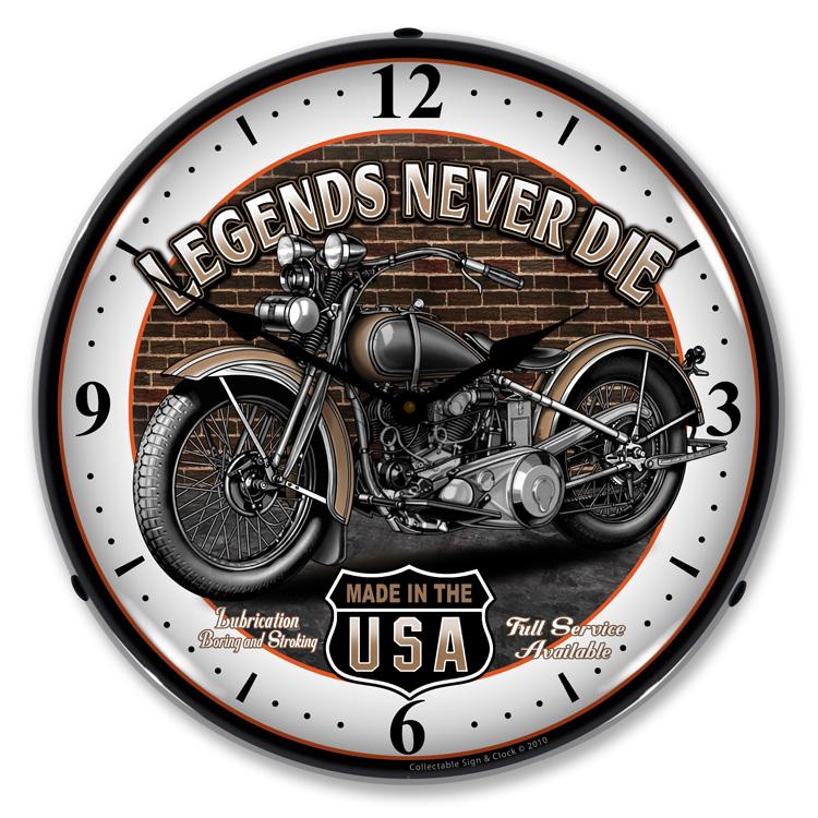 Legends LED Clock-LED Clocks-Grease Monkey Garage