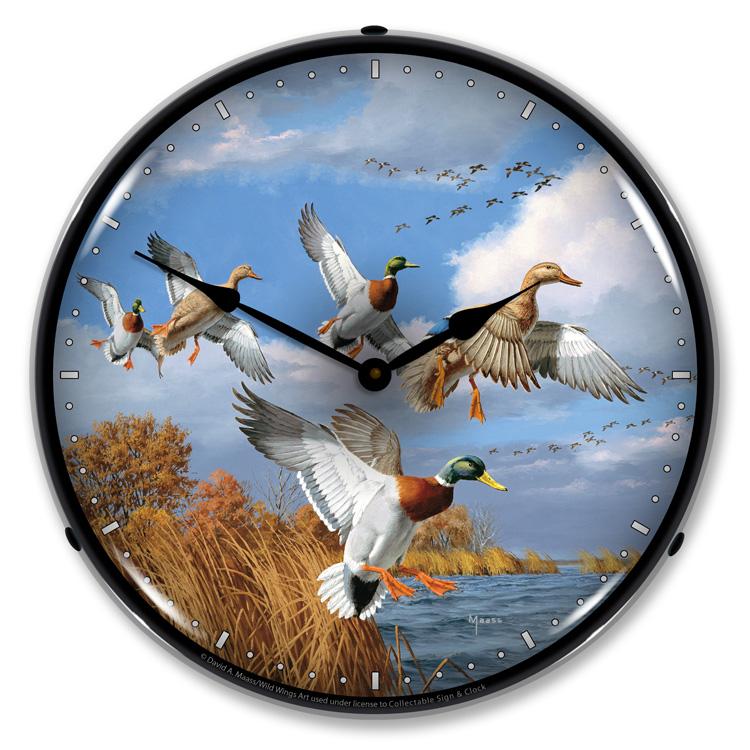 Mallards LED Clock-LED Clocks-Grease Monkey Garage