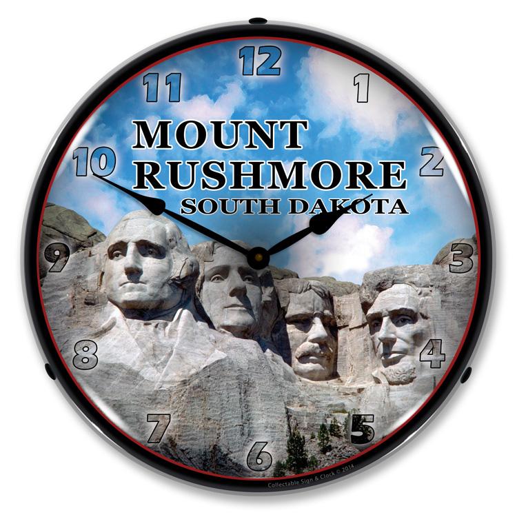 Mount Rushmore LED Clock-LED Clocks-Grease Monkey Garage