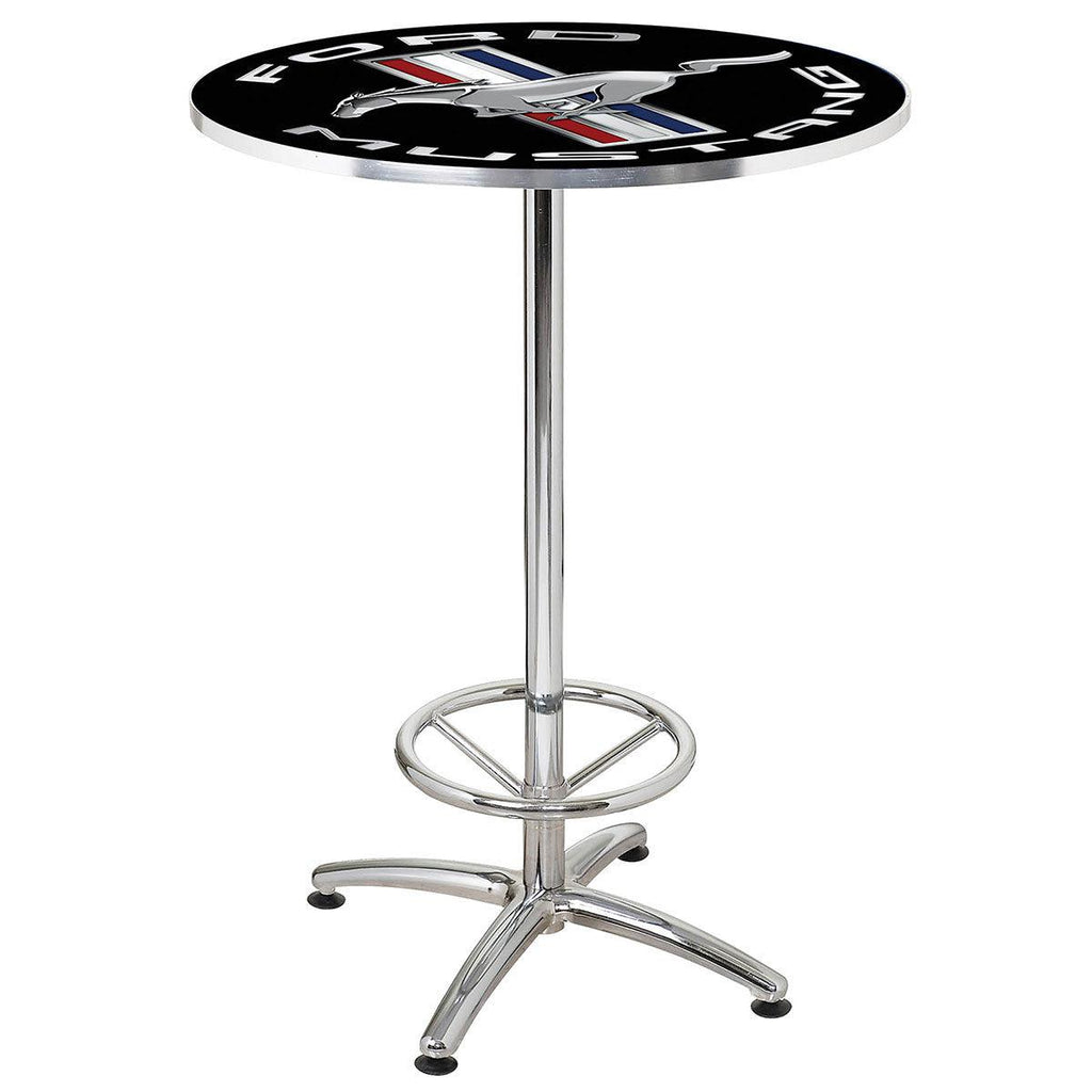 Mustang Cafe Table - 27" Black-Grease Monkey Garage