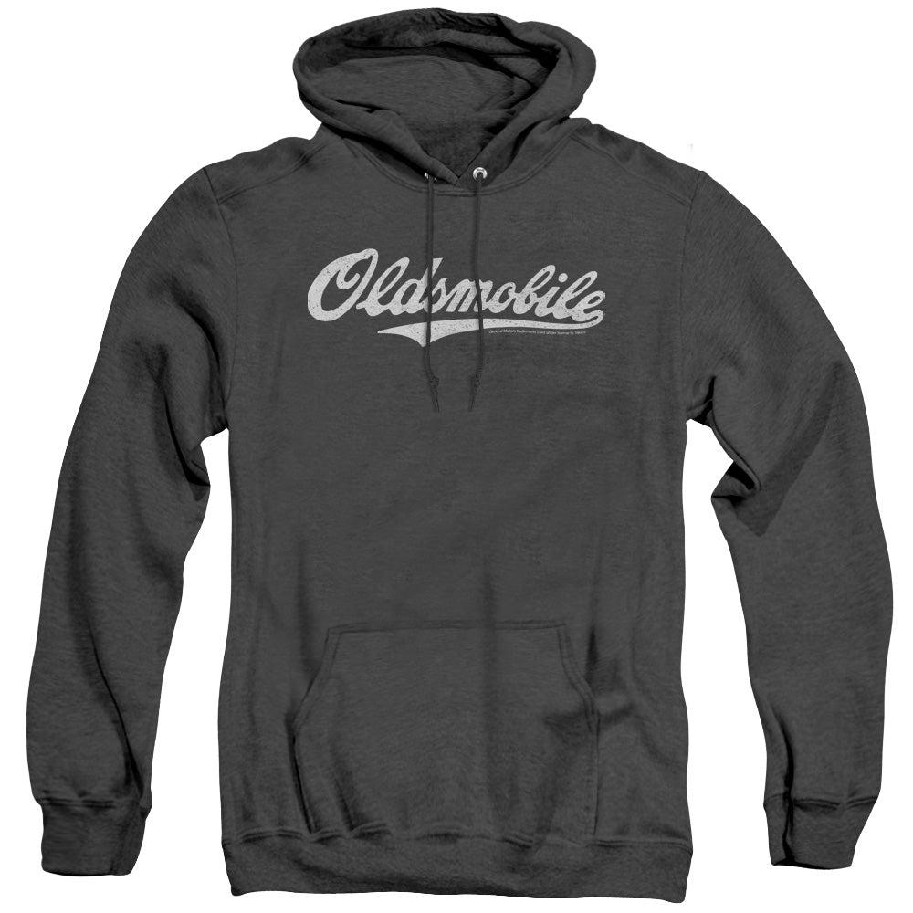 Oldsmobile Cursive Logo Heather Hoodie-Grease Monkey Garage