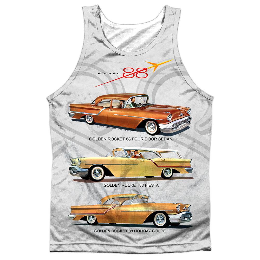 Oldsmobile Rocket 88 (Front/Back Print) 100% Poly Tank Top-Grease Monkey Garage