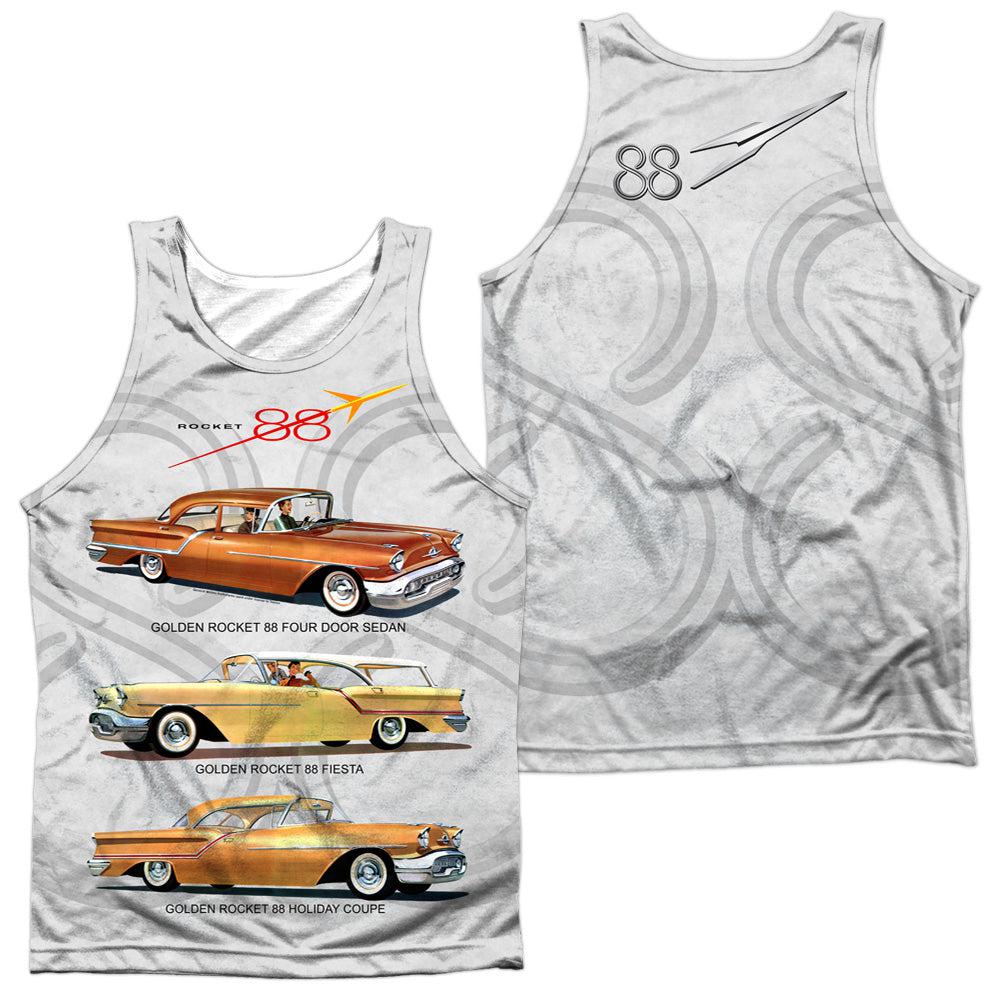 Oldsmobile Rocket 88 (Front/Back Print) 100% Poly Tank Top-Grease Monkey Garage