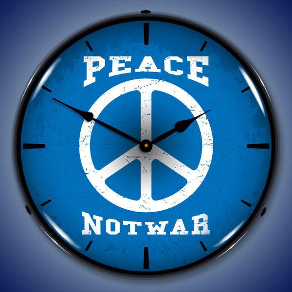 Peace Sign Backlit LED Clock-LED Clocks-Grease Monkey Garage