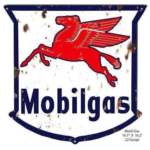 Pegasus Mobilgas Metal Sign-Metal Signs-Grease Monkey Garage