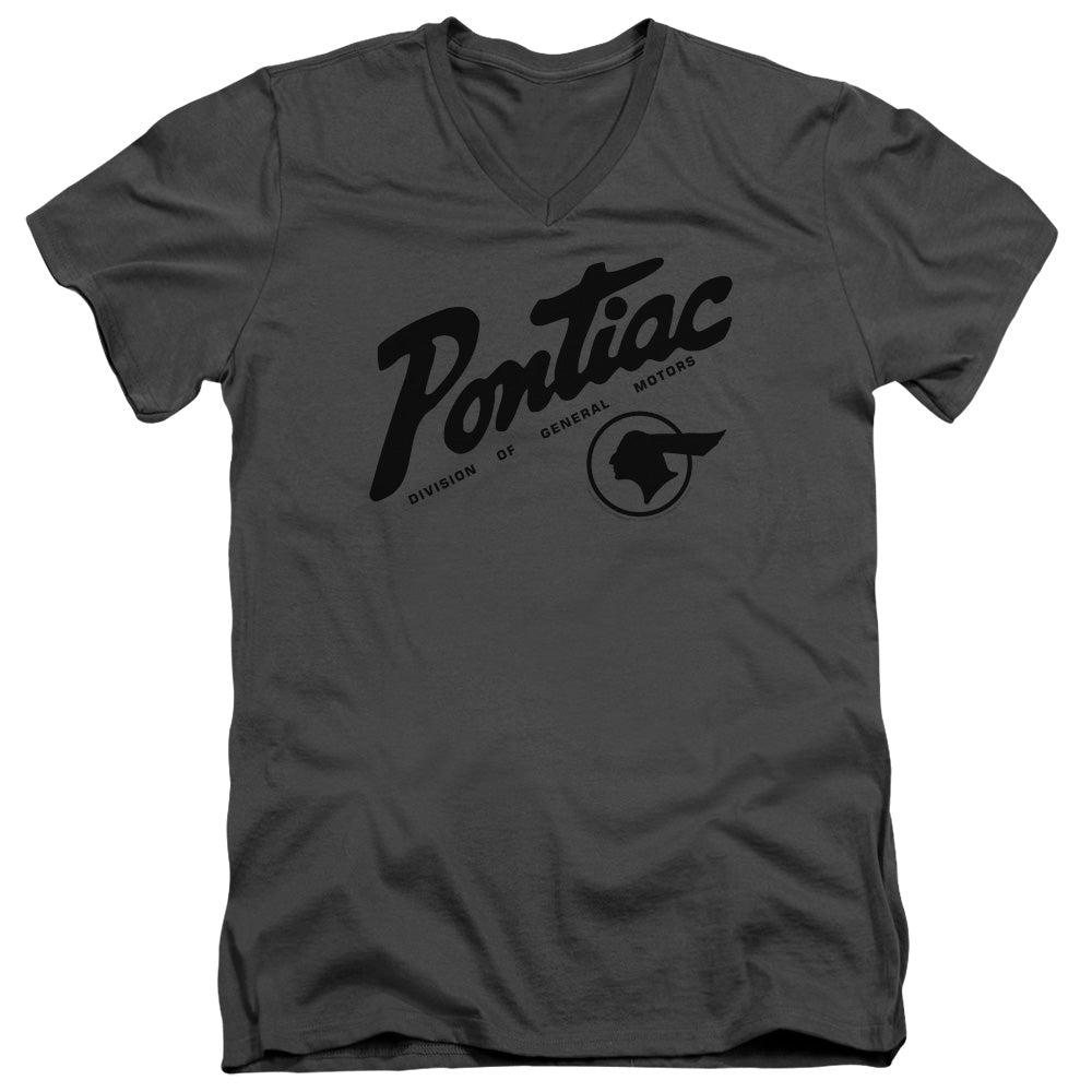 Pontiac Division of General Motors Short-Sleeve V-Neck T-Shirt-Grease Monkey Garage