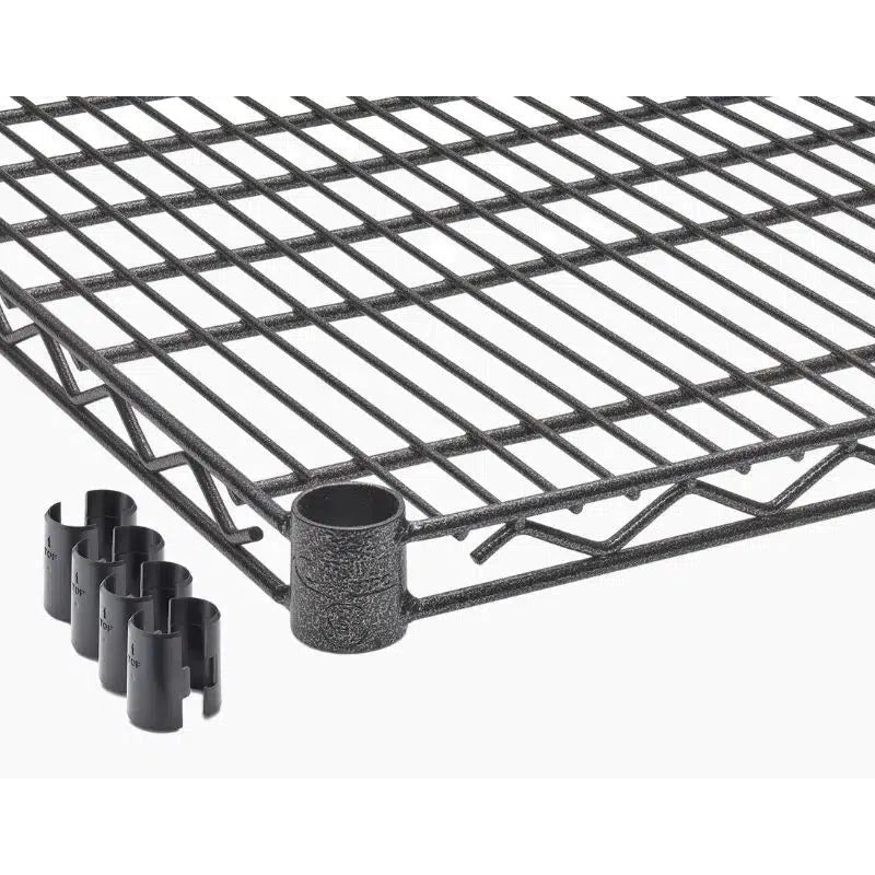 Professional 5-Tier Industrial Grade Wire Shelving 36"x18"x72" with Wheels - Black Anthracite-Grease Monkey Garage