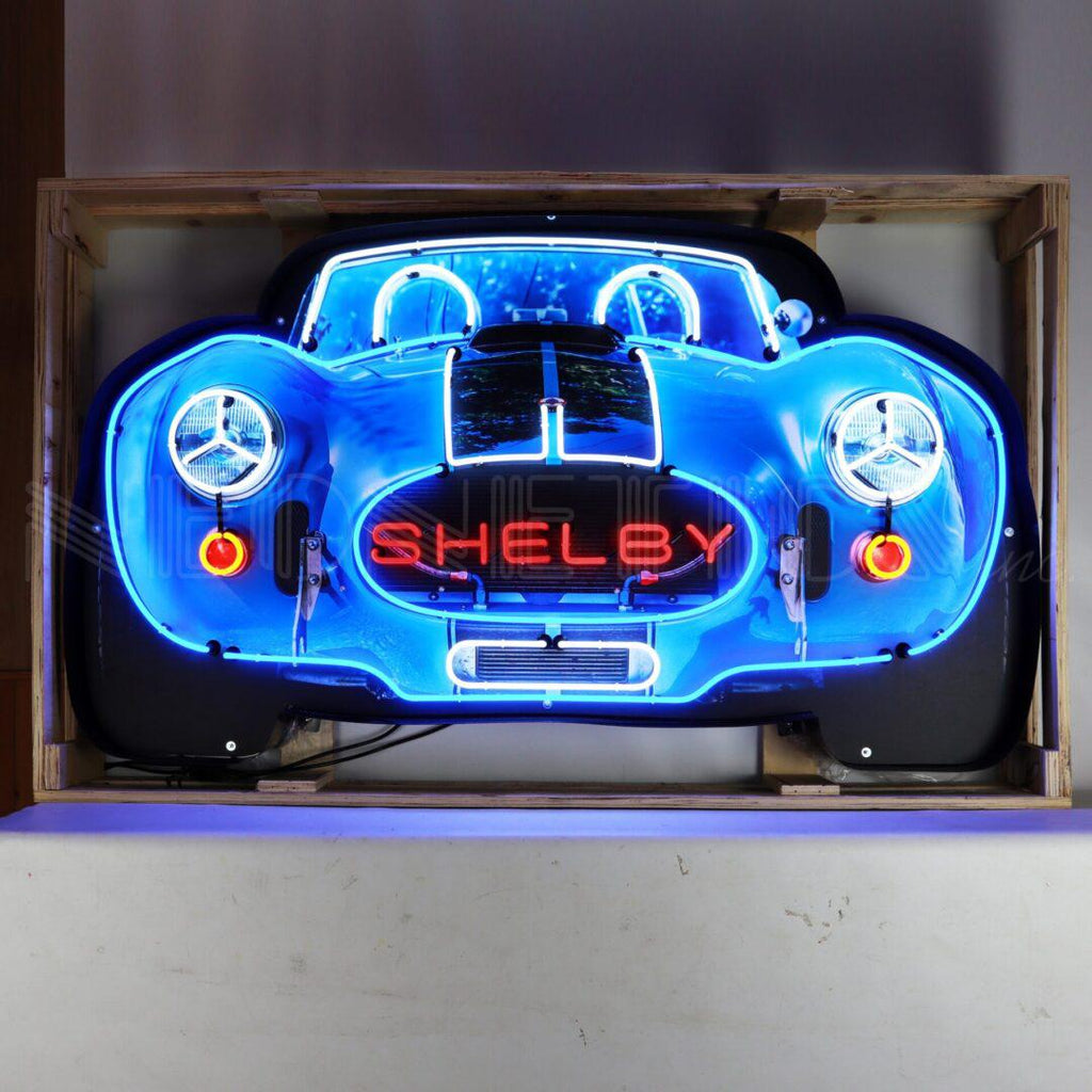 Shelby Cobra Grille Neon Sign in Steel Can-Neon Signs-Grease Monkey Garage