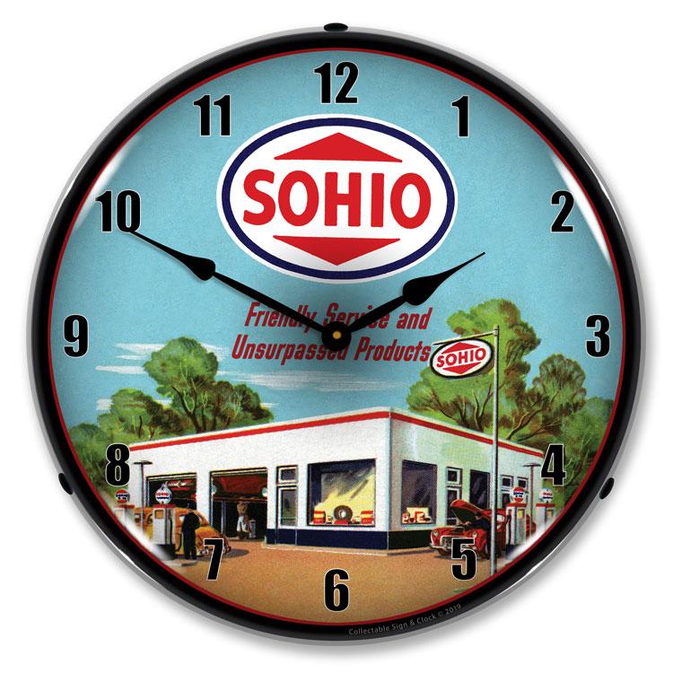 Sohio Gas Station LED Clock-LED Clocks-Grease Monkey Garage