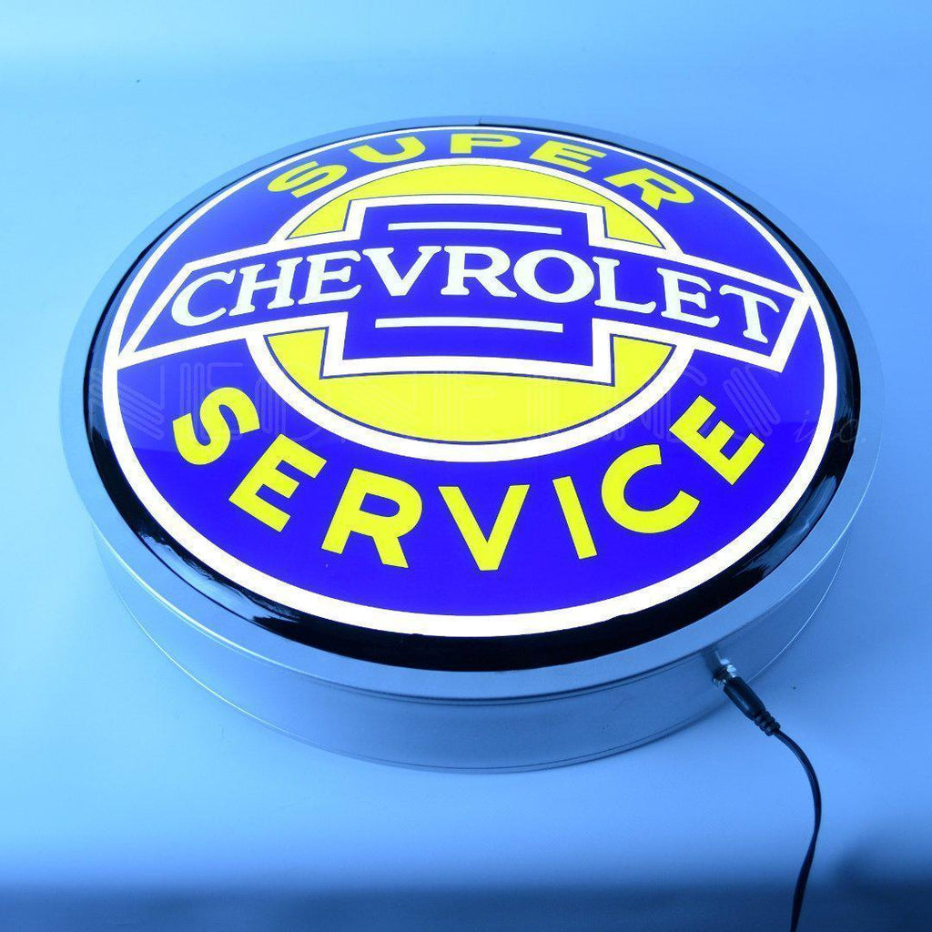 Super Chevrolet Service Backlit LED Sign (15")-LED Signs-Grease Monkey Garage