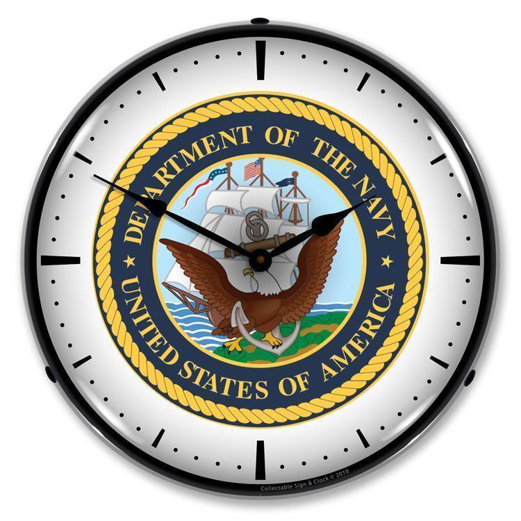 US Navy Seal Backlit LED Clock-LED Clocks-Grease Monkey Garage