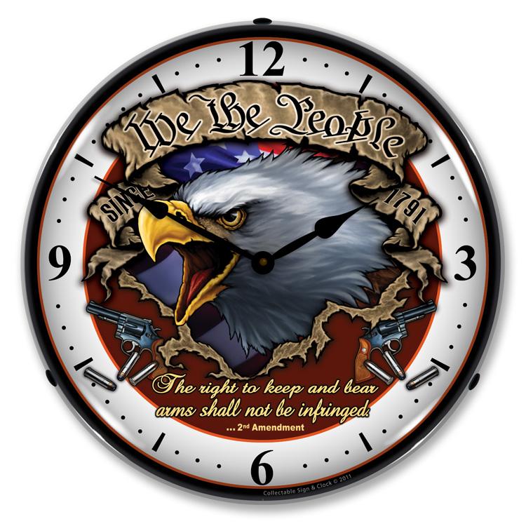 We the People LED Clock-LED Clocks-Grease Monkey Garage